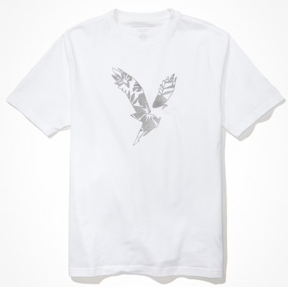 American Eagle Outfitters Other - NWT! American Eagle, Men's Super Soft Graphic T-Shirt, White/Grey, Size Large